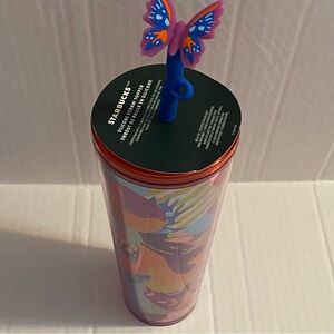 Starbucks Colorful Tumbler with silicone Butterfly Straw 2024 Limited Edition